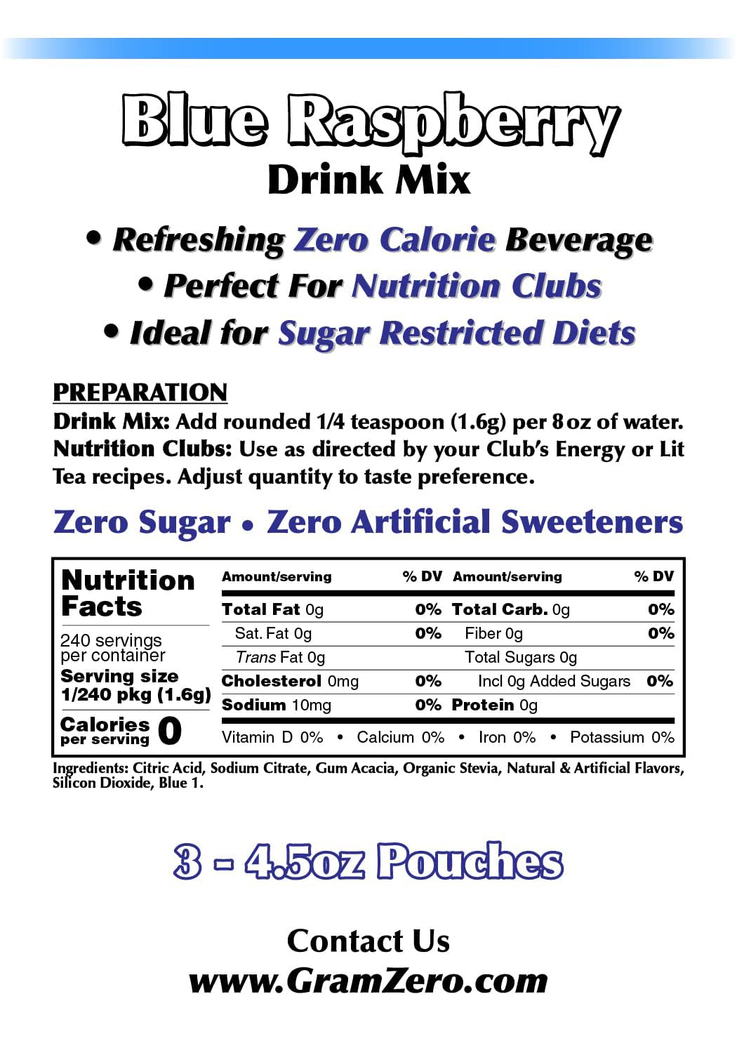 Loaded tea recipe using GramZero flavor boost for energy tea.