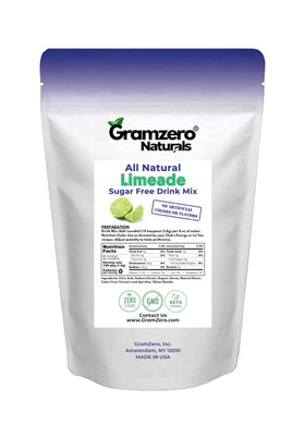 GramZero loaded tea preparation with limeade mix for flavorful energy tea