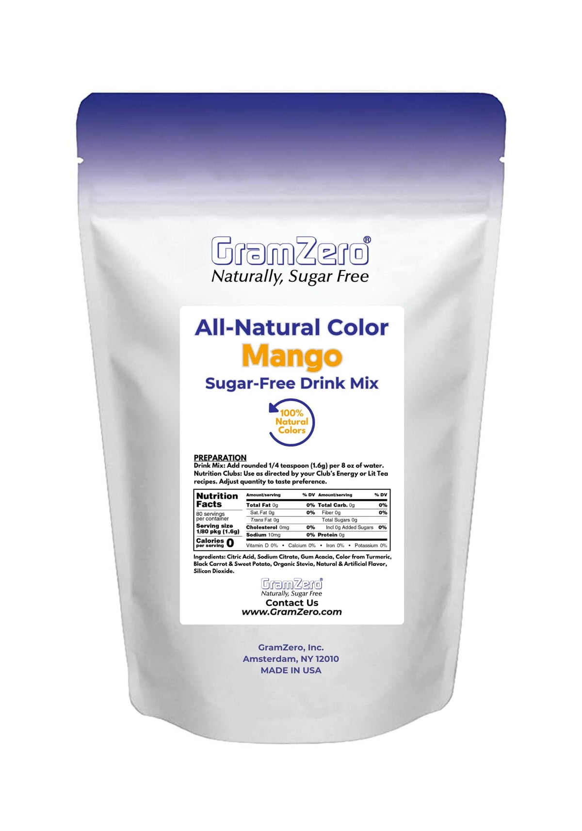 GramZero Master pouch contents show 4.5 oz inner pouches for economical, versatile mixing.