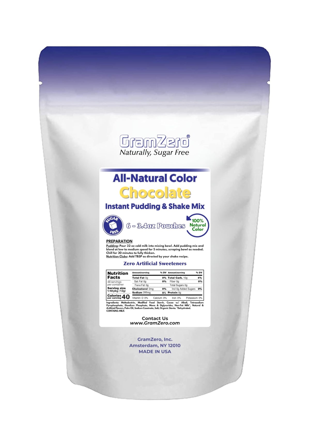 Nutrition clubs use GramZero pudding as a flavor base for meal replacement shakes.