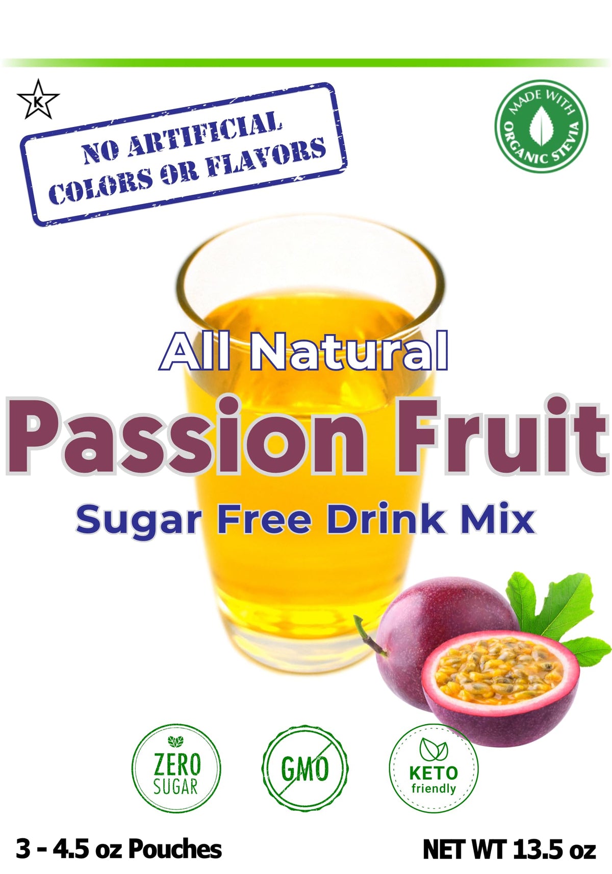 GramZero Passion Fruit prepared drink offers a refreshing zero-calorie option