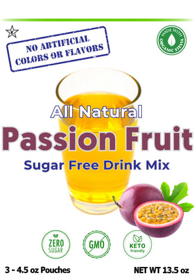 GramZero Passion Fruit prepared drink offers a refreshing zero-calorie option