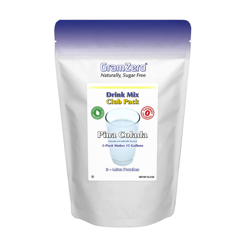 GramZero Pina Colada master pouch for convenient zero-calorie flavoring.