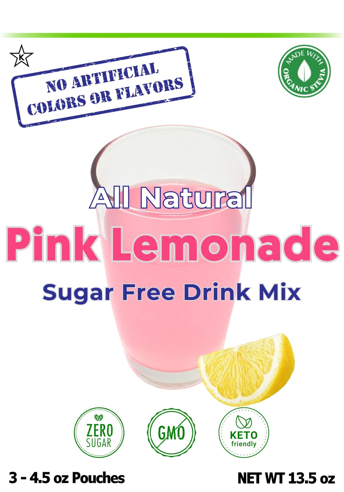 GramZero pink lemonade served-glass for sharing a refreshing sugar-free sip.