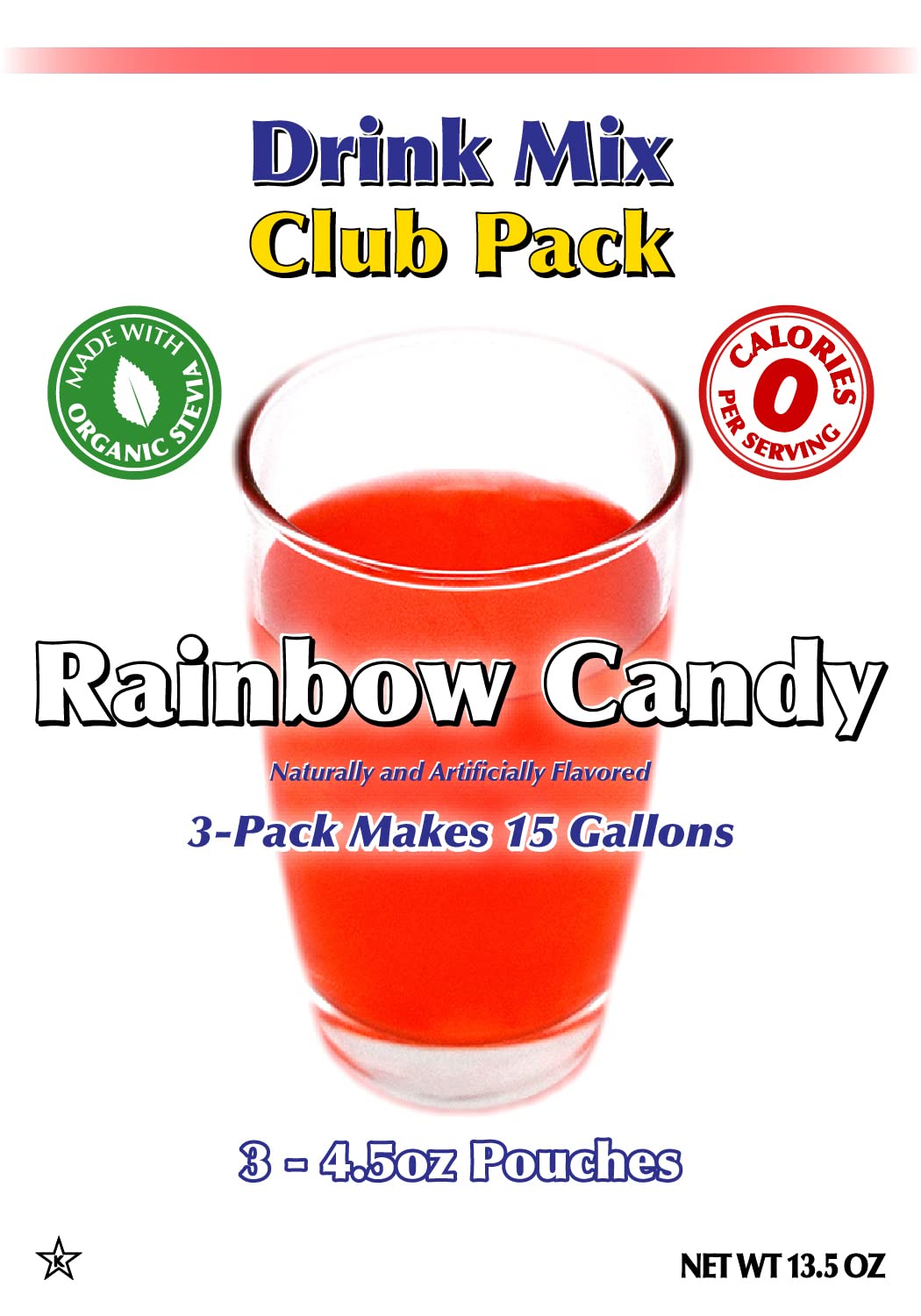 GramZero Rainbow Candy powder pouch ready for quick, sugar-free hydration.