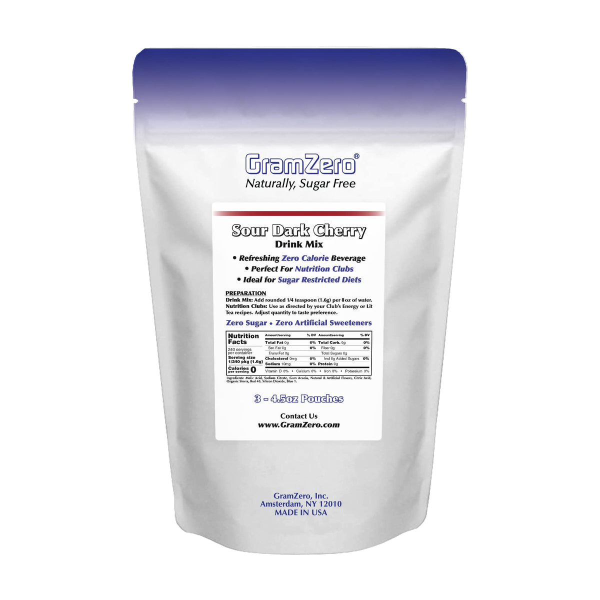 GramZero keto-friendly jar of powder on kitchen counter for easy mixes.