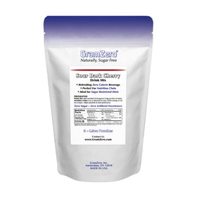 GramZero keto-friendly jar of powder on kitchen counter for easy mixes.