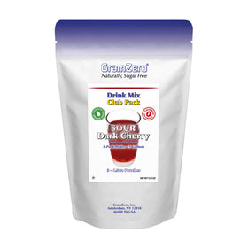 GramZero Sour Dark Cherry powder pouch for zero-calorie, keto-friendly drinks.