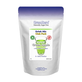 GramZero Sour Green Apple pouch showing zero calories for keto-friendly hydration.