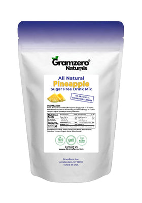 GramZero stevia sweetened label indicates sugar-free sweetness.