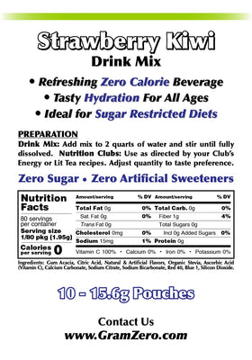 Dissolving GramZero mix in water to flavor a refreshing beverage