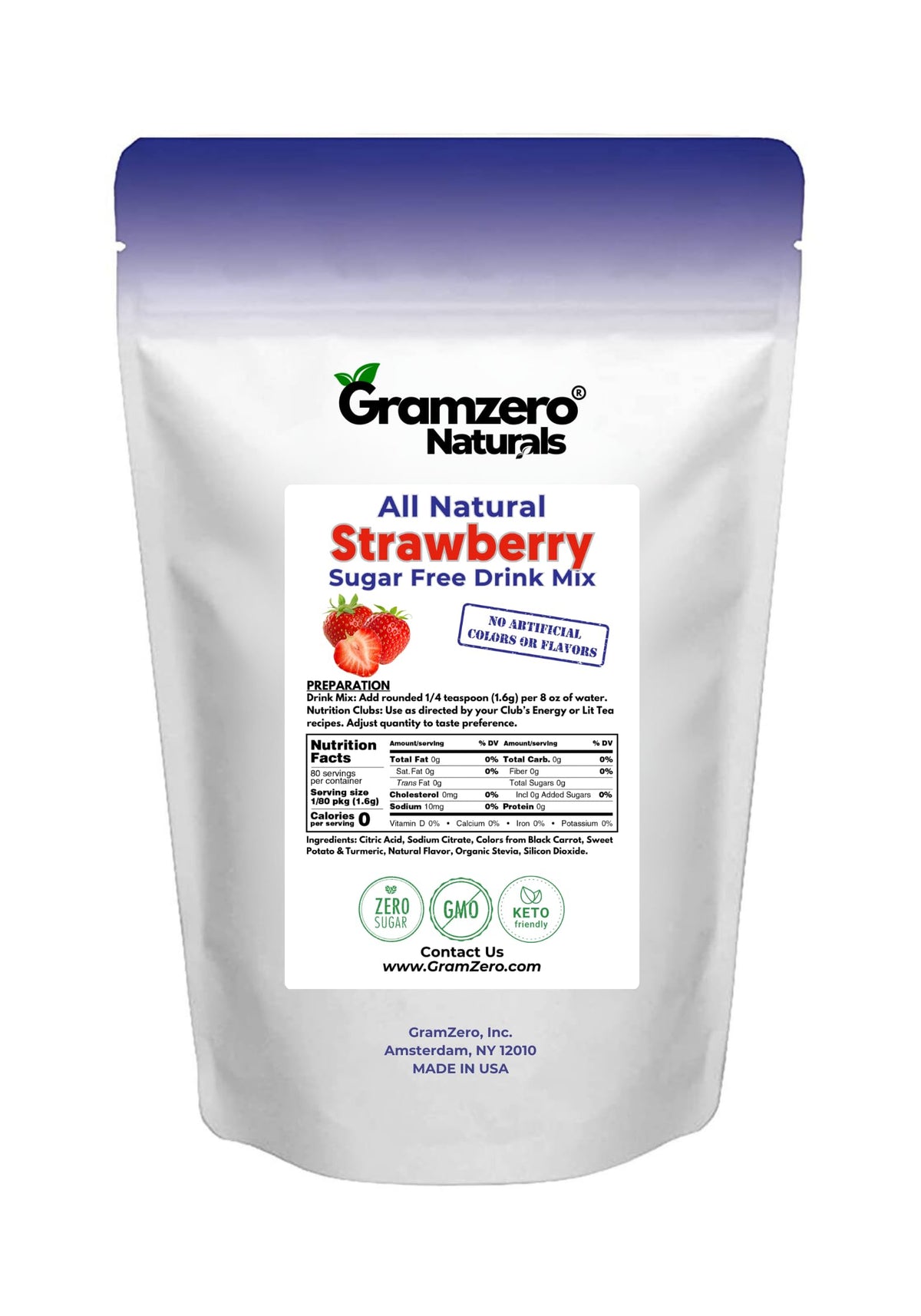 GramZero mix used in a loaded tea recipe for flavor and energy