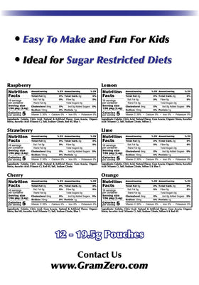 GramZero Lemon gelatin mix adds citrus flavor to keto desserts with zero carbs.