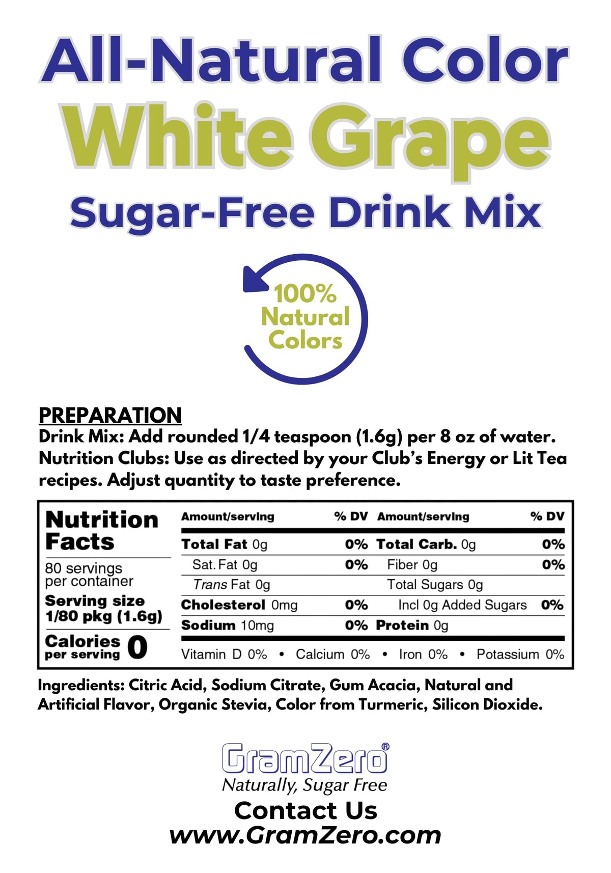 GramZero White Grape drink in glass demonstrates keto-friendly, sugar-free refreshment.