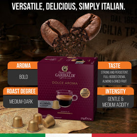 Gran Caffè Garibaldi nitrogen-flushed aluminum pods preserve aroma