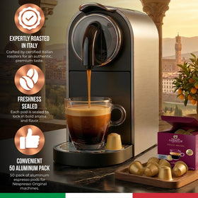 Gran Caffè Garibaldi pods fit Nespresso Original machines for easy brewing