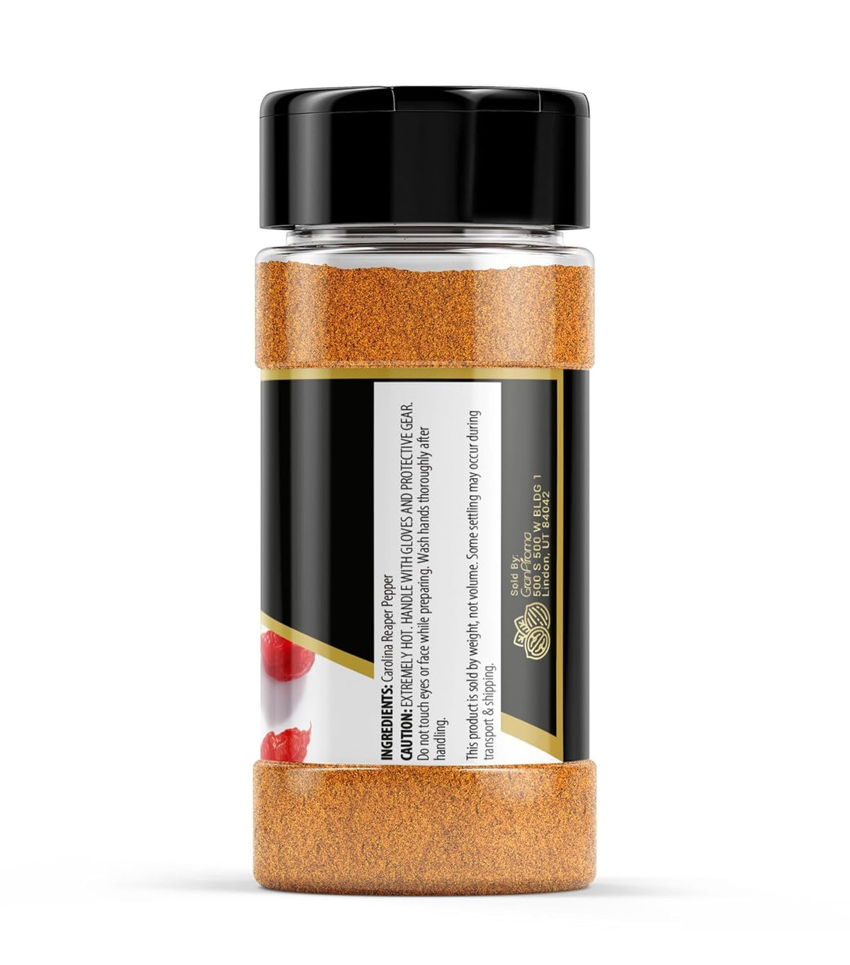 GranAroma Carolina Reaper Powder being sprinkled for fiery kick