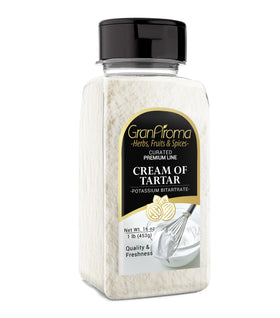 GranAroma Cream of Tartare shaker jar for precise baking measurements and freshness