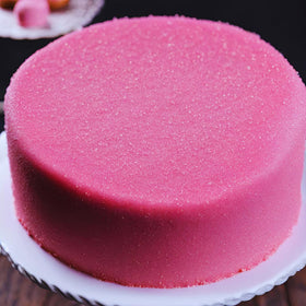 GranAroma sanding sugar tops cakes with a sparkling finish.