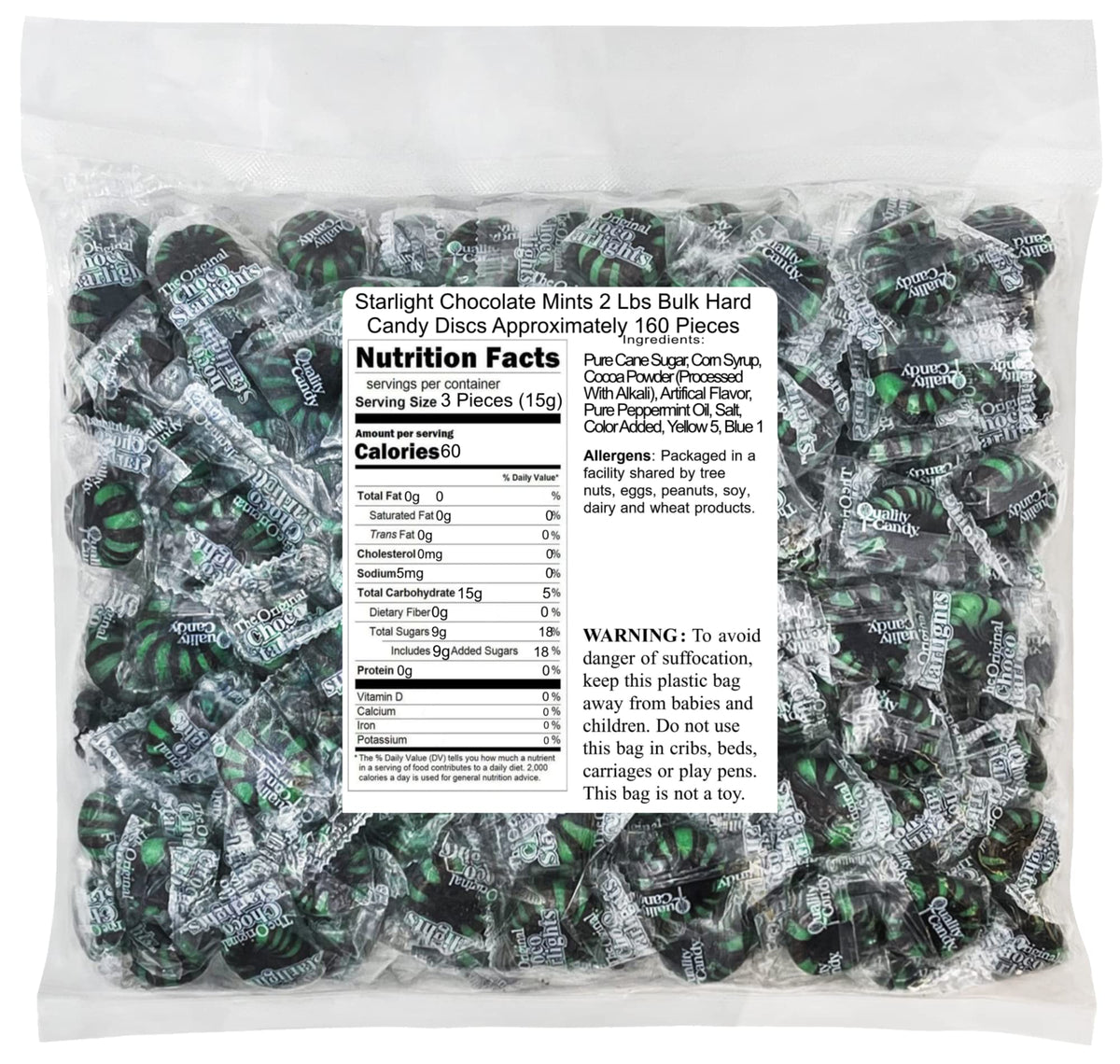 Grand Lake Starlight Chocolate Mints bulk bag packaging highlighting value for events