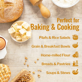 Grand Teton Emmer Wheat Berries for soups – wholesome body and chewy bite.
