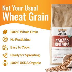 Grand Teton Emmer Wheat Berries in salads – hearty texture for meals.