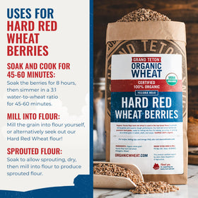 Grand Teton Yecora Rojo wheat berries for baking bread and chewy pizza crusts