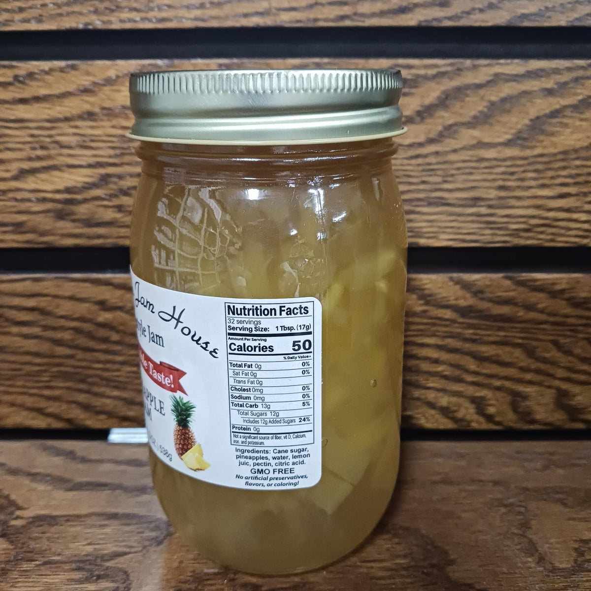 Grandma's Jam House 19oz pint jar ideal for breakfasts and pantry.