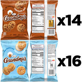 Grandma's Mini Cookies variety pack display—great for sharing at gatherings.