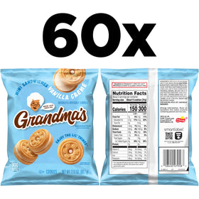 Grandma's Mini Vanilla Creme Cookies bulk display: ideal for parties, offices, and gatherings.