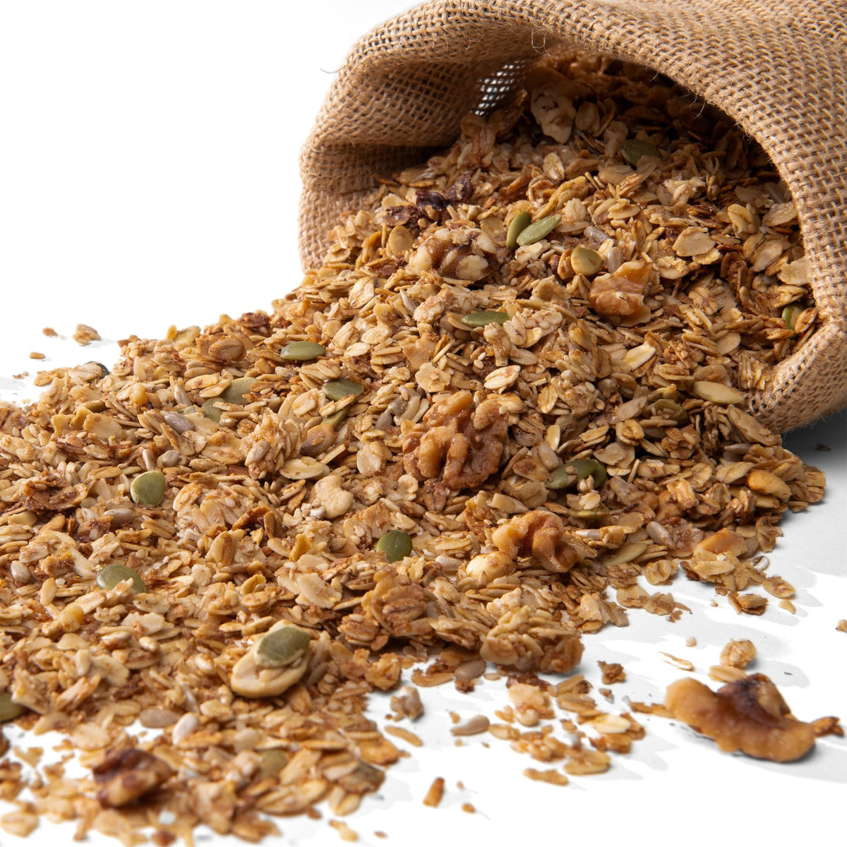 Grandy Organics 10lb bulk bag granola packaging ideal for family use and sharing
