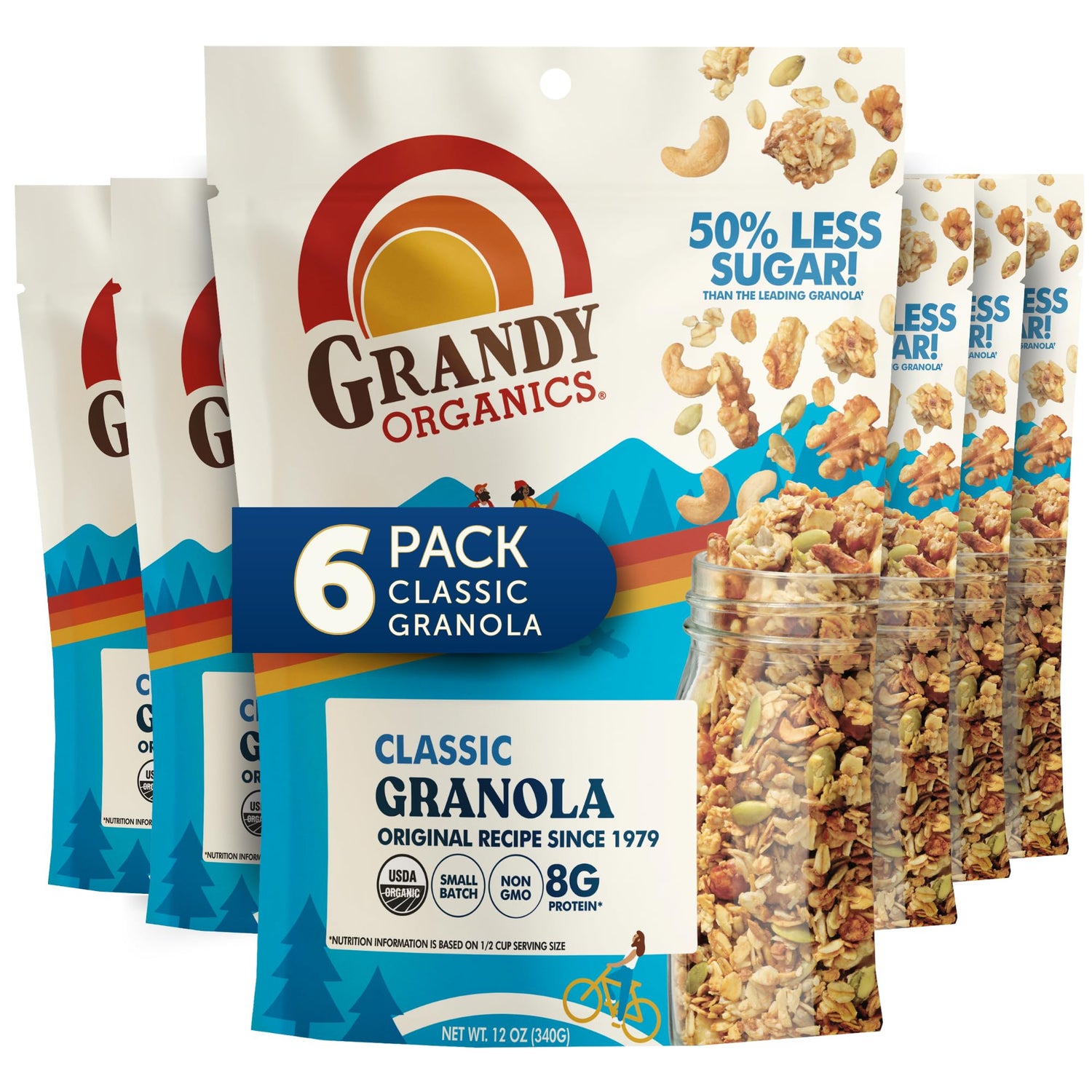 Grandy Organics Classic Granola bulk six-pack for easy pantry stocking
