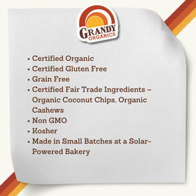 Open jar of Grandy Organics Coconola reveals creamy texture and natural oils
