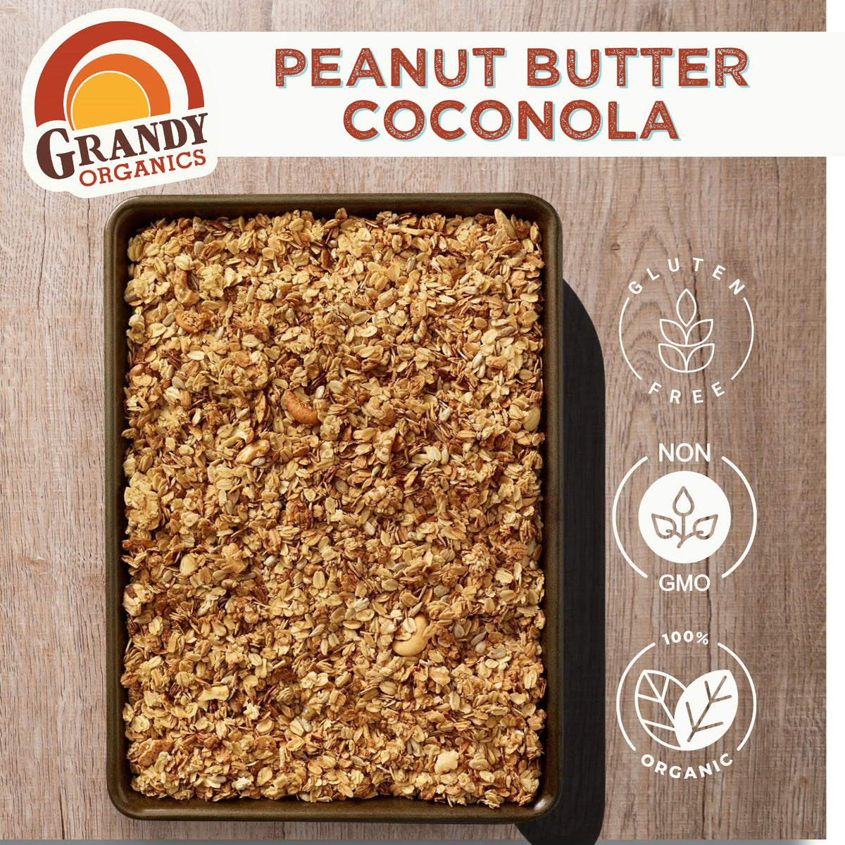 Grandy Organics granola with pumpkin seeds for extra crunch