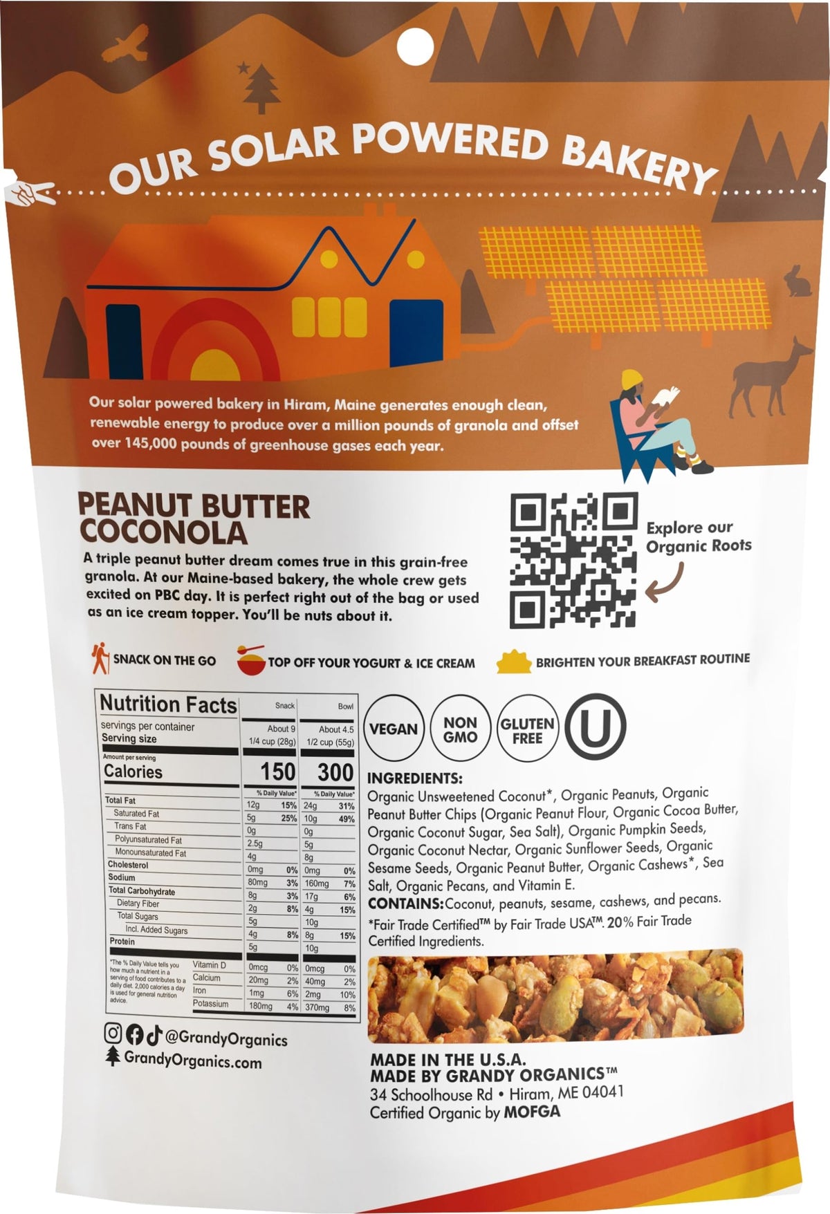 Grandy Organics granola snack pack ready for on-the-go snacking