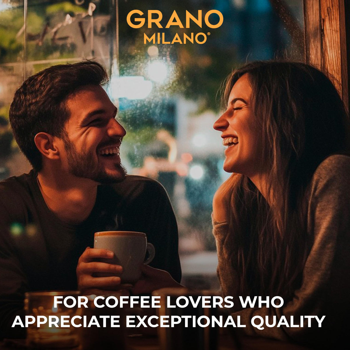 Grano Milano Espresso pods highlighted for an intense, quick coffee moment.