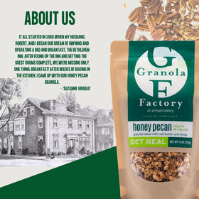 Granola Factory Honey Pecan bowl with milk adds crunchy texture.