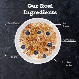 Crunchy Granola Factory Honey Pecan provides a quick breakfast option.