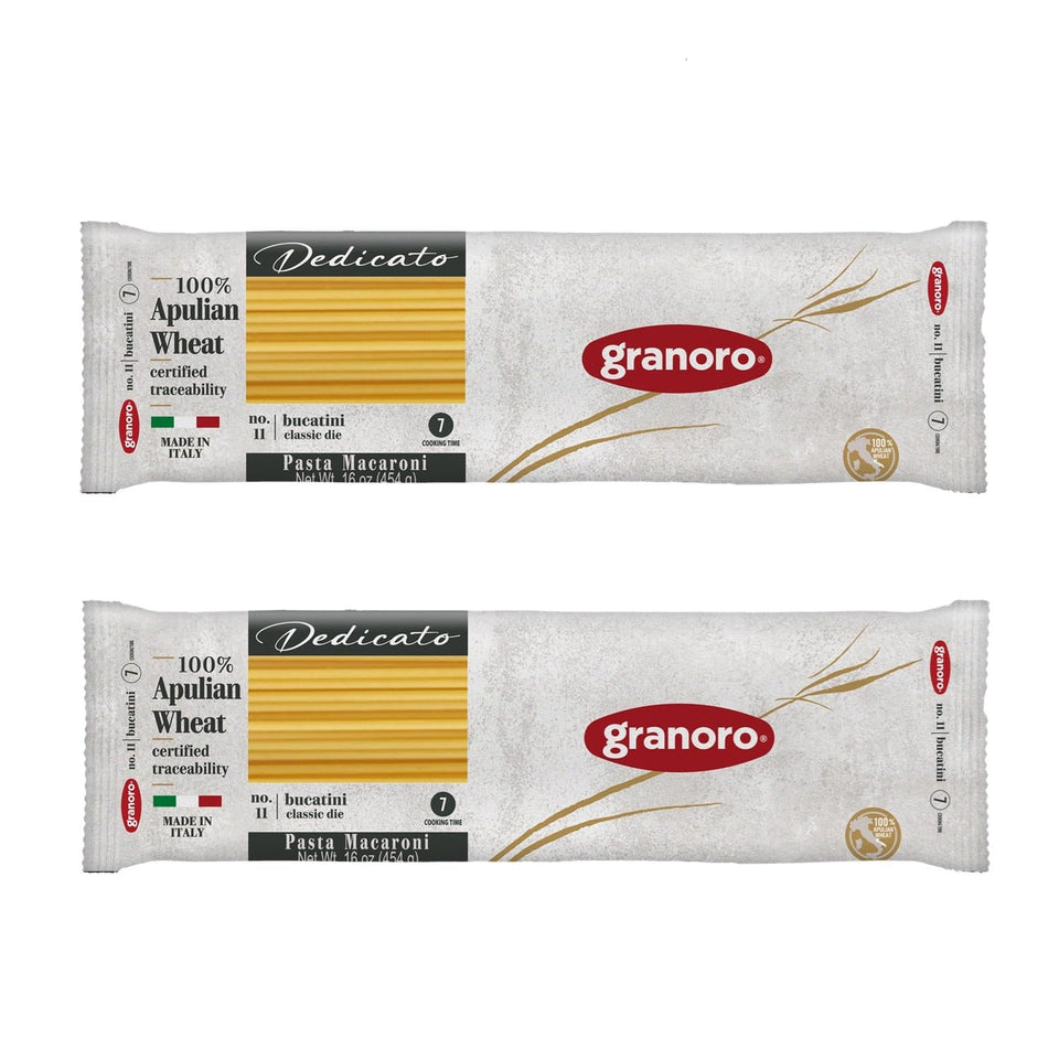 Granoro Dedicato Bucatini pack of 2 offers convenient, premium pasta for quick weeknight dinners.