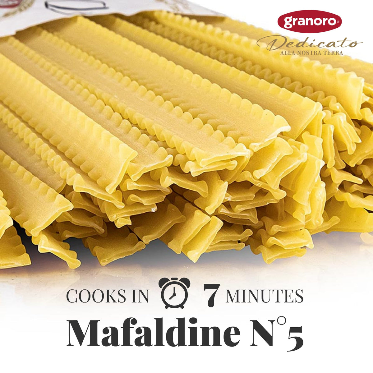 Granoro Dedicato Mafaldine No.5 perfect for lasagna soup and baked dishes.