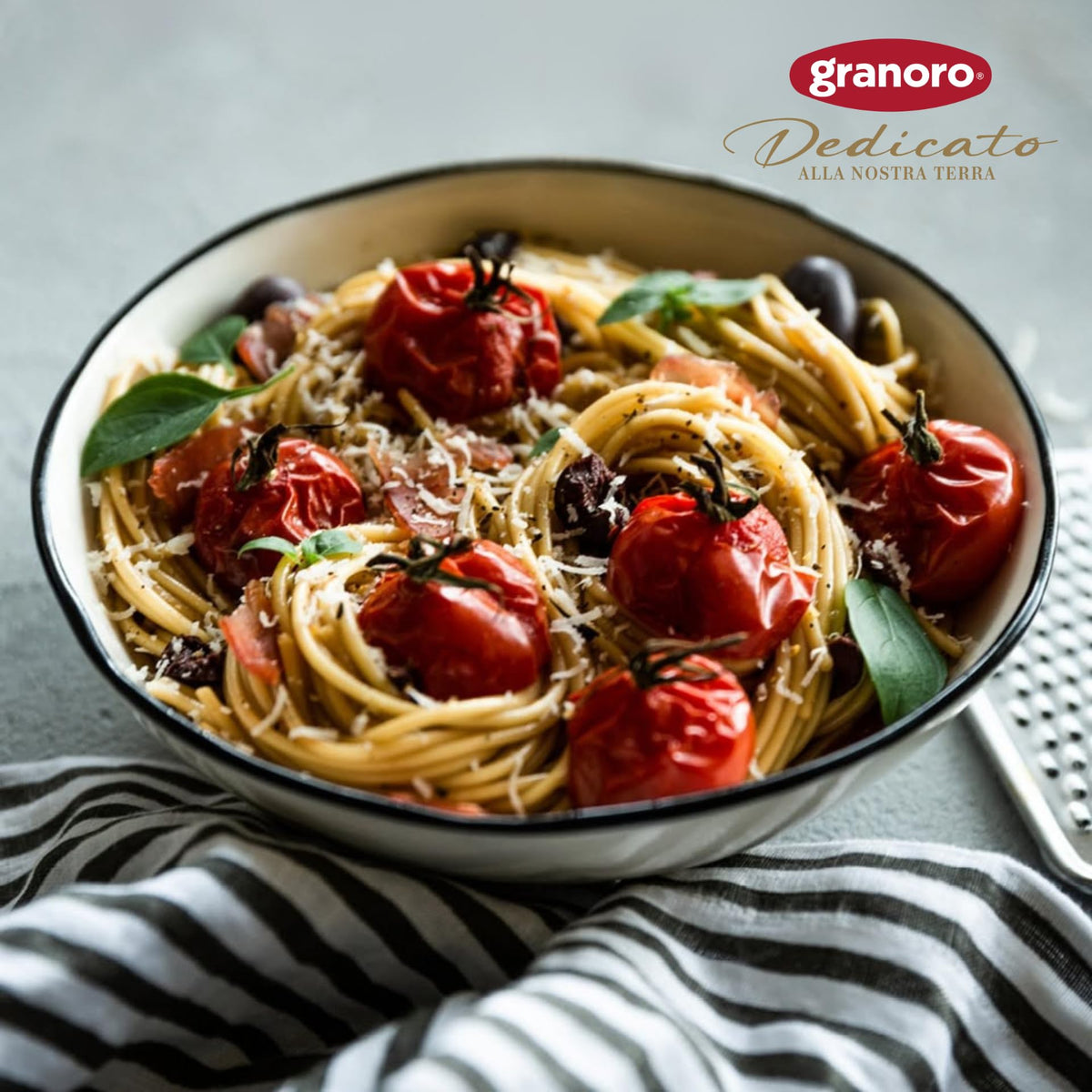 Granoro Dedicato Spaghettoni #110 made in Italy emphasizes heritage and quality.