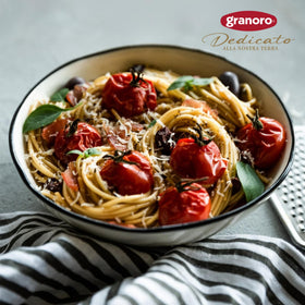 Granoro Dedicato Spaghettoni #110 made in Italy emphasizes heritage and quality.