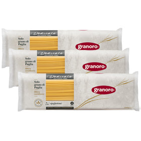 Granoro Dedicato Spaghettoni #110 packaging highlights authentic Italian pasta for premium meals.
