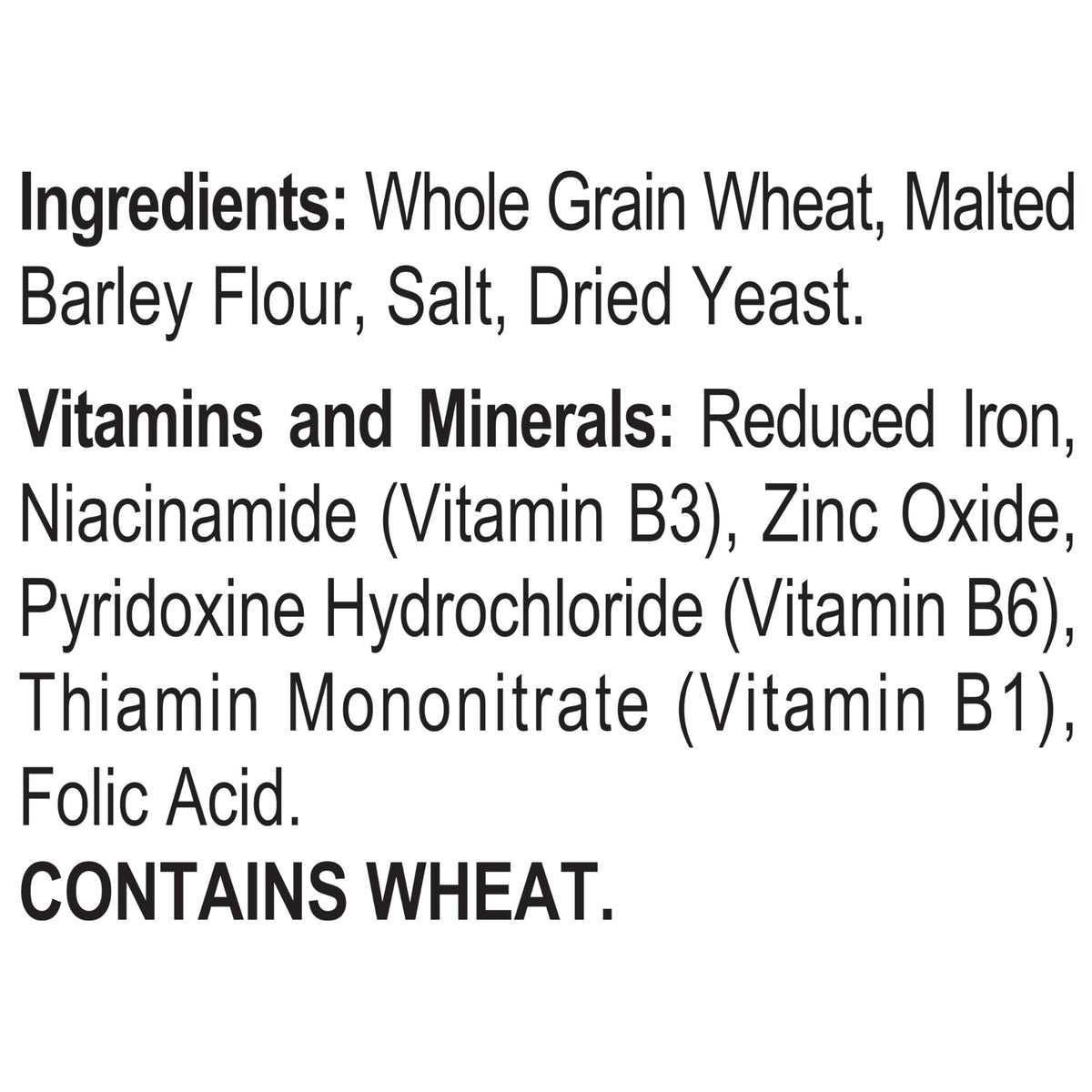 Grape-Nuts nutrition panel highlights iron and folate content.
