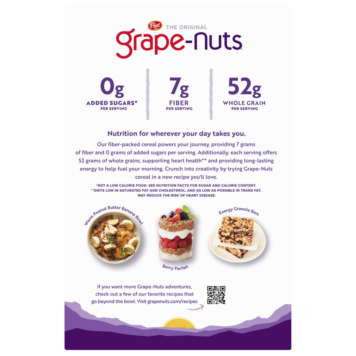 Grape-Nuts Original open box with cereal spill.