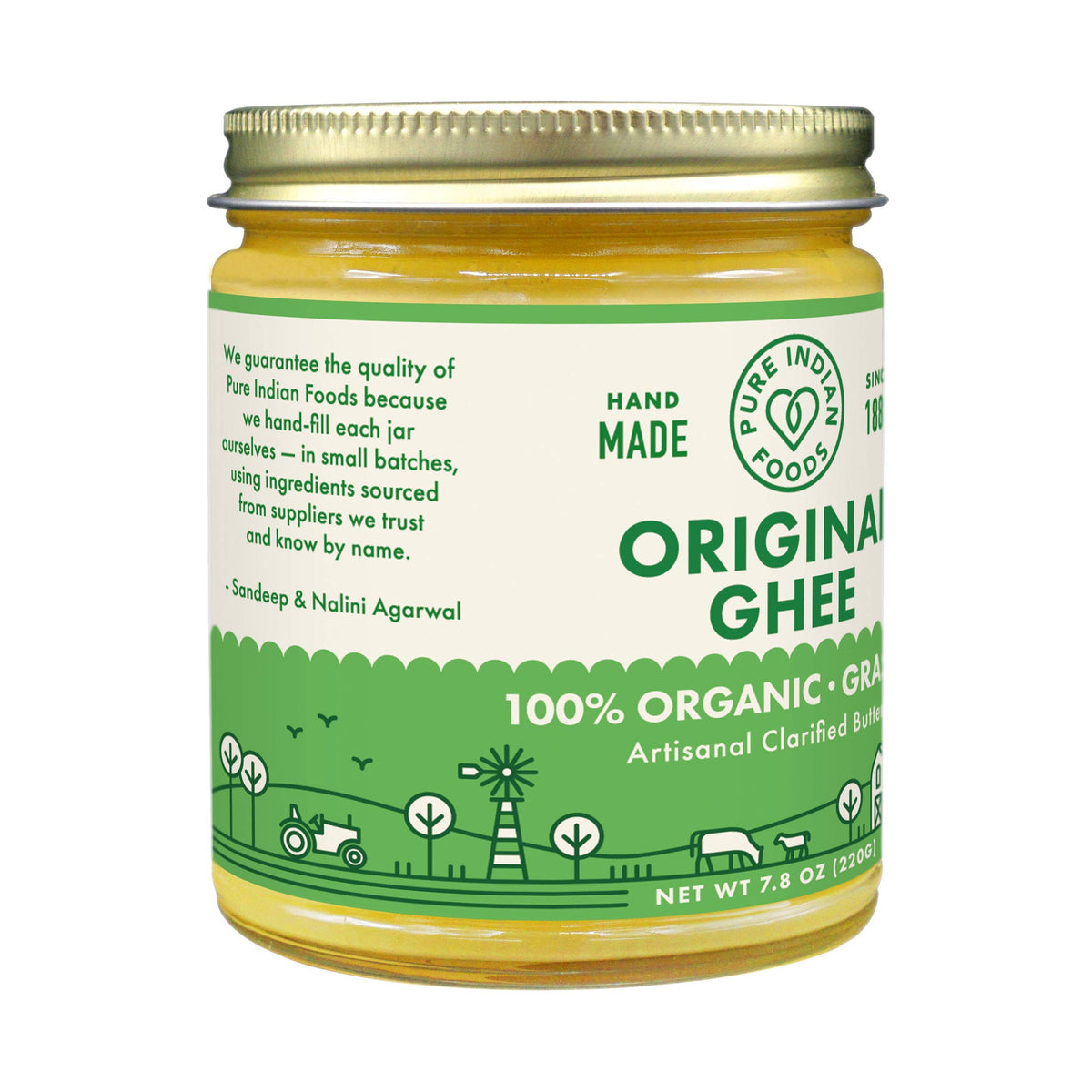 Two-jars pack of Pure Indian Foods grassfed original ghee for easy use
