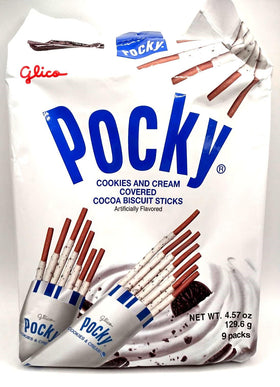 Grateful Grocer Pocky sticks assorted tray showing three flavors.