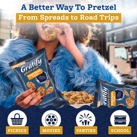 Gratify Gluten Free Everything Thins party-snack bag ready for gatherings and road trips.