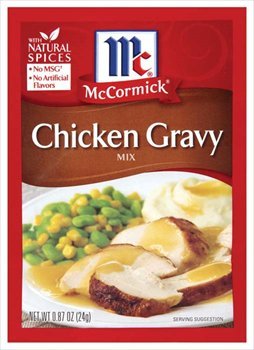 McCormick Chicken Gravy Mix pour over chicken for a quick, flavorful gravy