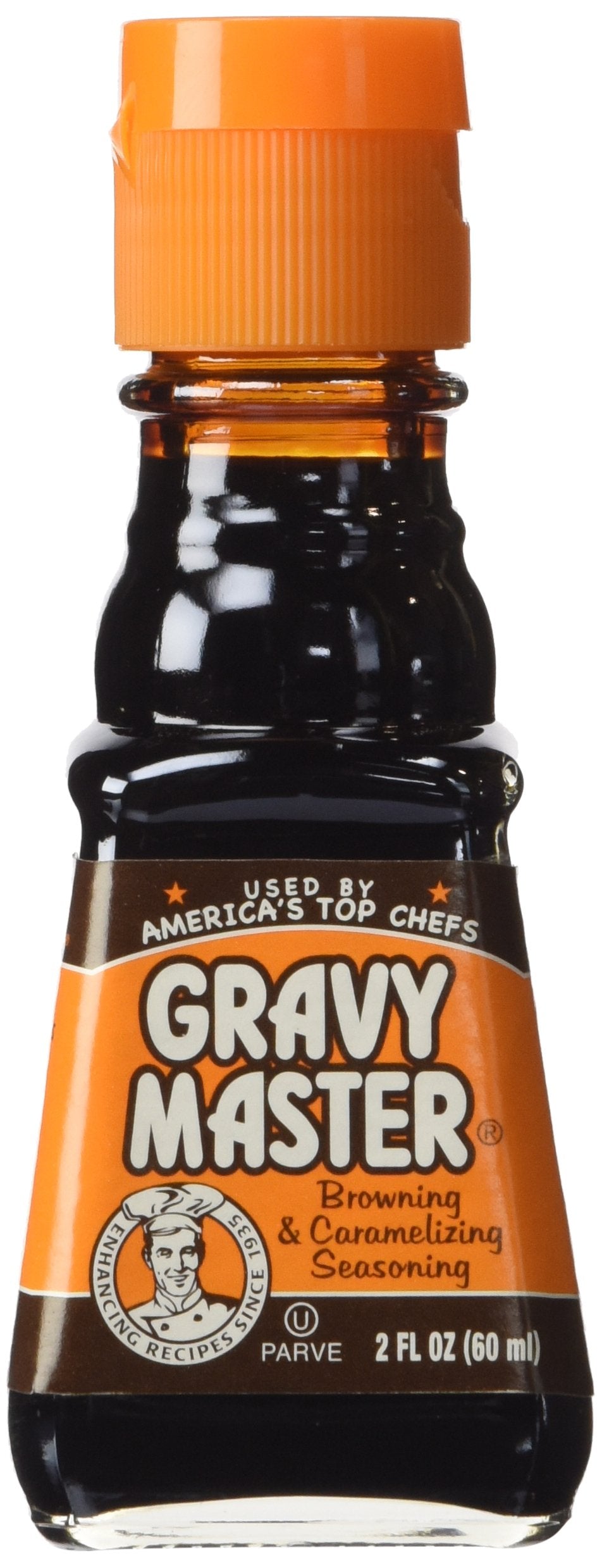 Gravy Master 2oz bottle, front view, for richer gravies.